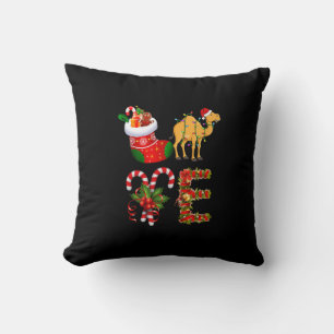 Camel Christmas Lights Led Funny Santa Hat Christm Cushion