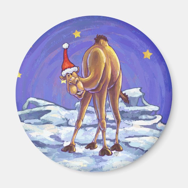 Camel Christmas Magnet (Front)