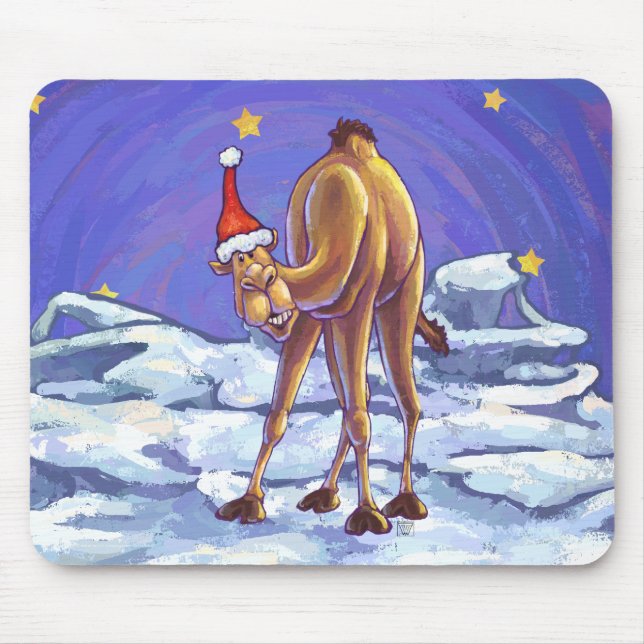 Camel Christmas Mouse Pad (Front)