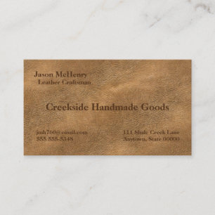 Camel-colour leather background Business Card