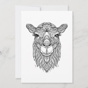 Camel Colouring Card, Thinking of You Holiday Card