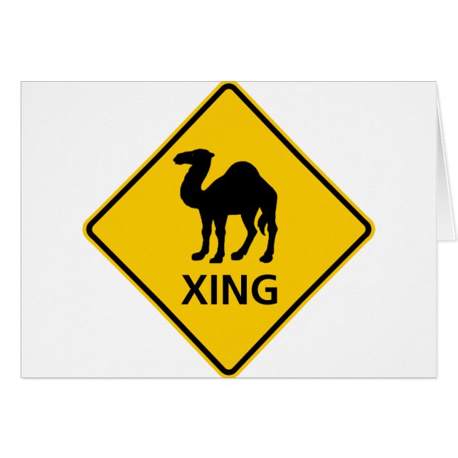 Camel Crossing Highway Sign (Front Horizontal)
