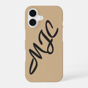 Camel Custom Monogram iPhone 16 Case