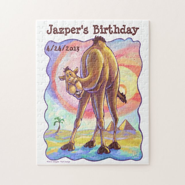 Camel Custom Party Activity Jigsaw Puzzle (Vertical)
