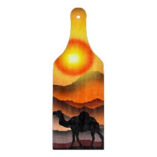 Camel Cutting Board Desert Sunset