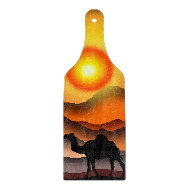 Camel Cutting Board Desert Sunset (Front)