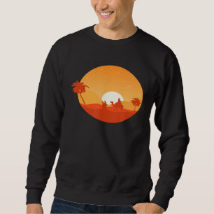 Camel Desert Sunset  Oasis Morocco Sweatshirt