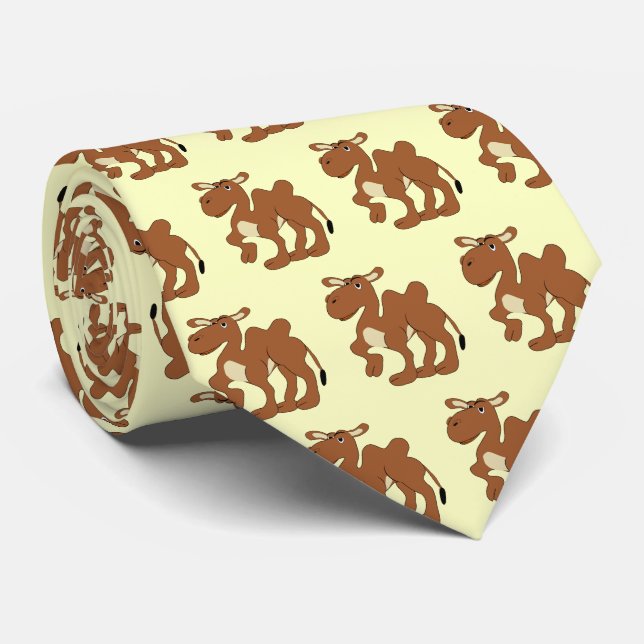 Camel Design Tie (Rolled)