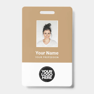 Camel Employee Photo, Bar Code, Logo, Name Badge ID Badge