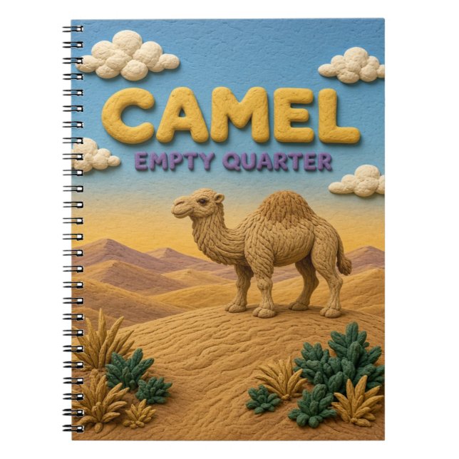 Camel Empty Quarter Modern KlayKoo Notebook (Front)