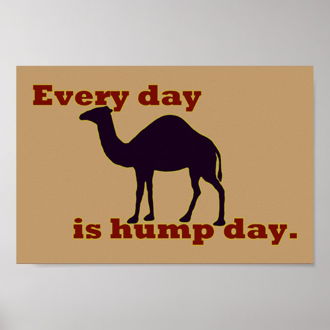 Camel "Every Day is Hump Day" Poster (Front)