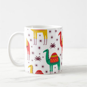 Camel flat colour, decorative pattern. coffee mug