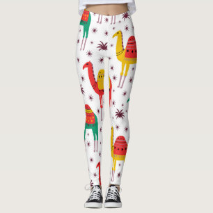 Camel flat colour, decorative pattern. leggings