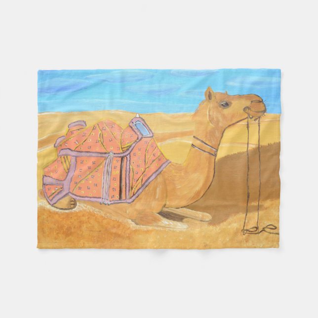 Camel Fleece Blanket  (Front (Horizontal))