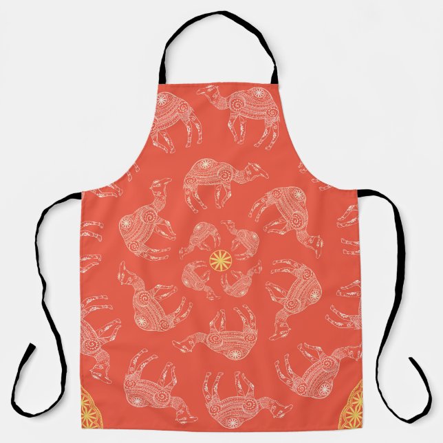 Camel Frame: Vintage Desert Map Apron (Front)