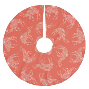 Camel Frame: Vintage Desert Map Brushed Polyester Tree Skirt