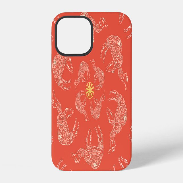 Camel Frame: Vintage Desert Map iPhone Case (Back)