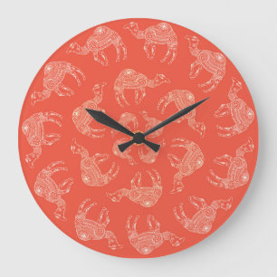 Camel Frame: Vintage Desert Map Large Clock