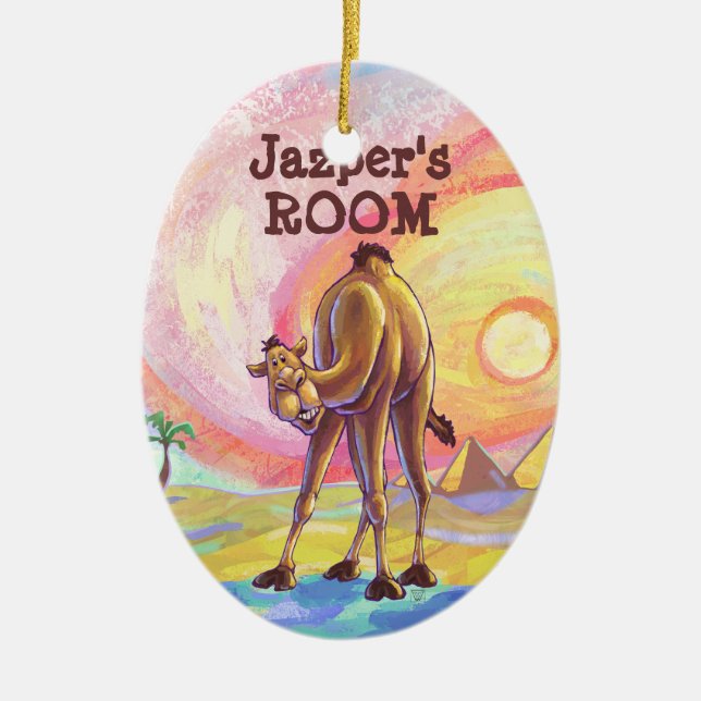 Camel Gifts & Accessories Ceramic Tree Decoration (Front)