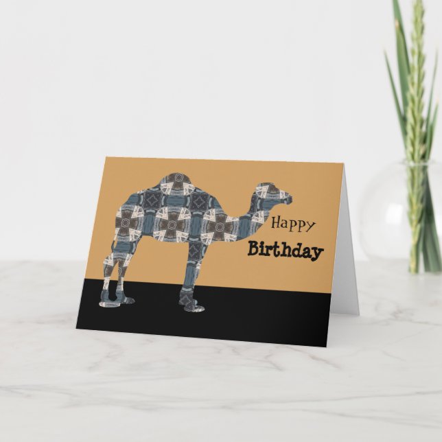 Camel Happy Birthday Card (Front)