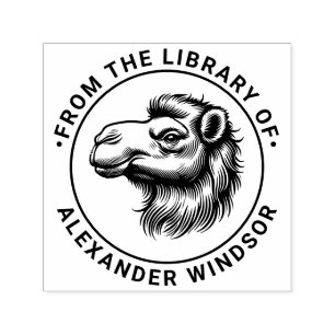 Camel Head Drawing “From the Library of” Self-inking Stamp