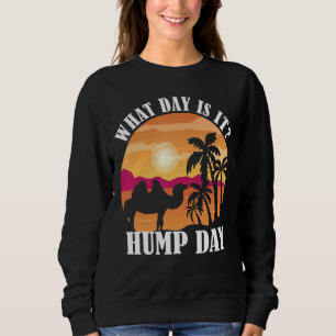 Camel Hump Day Camel Sunset Palm Tree Hump Day Sweatshirt