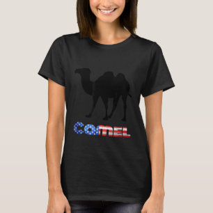 Camel In American Flag T-Shirt