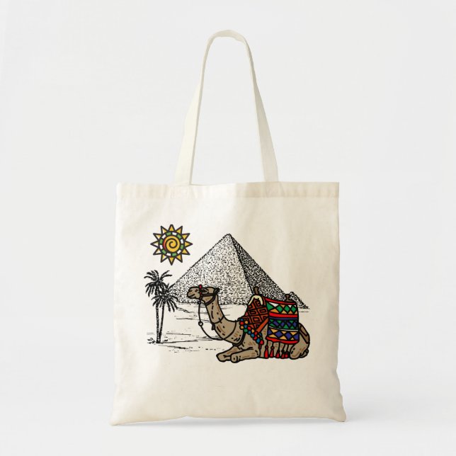 Camel in Egypt T-Shirt Tote Bag (Front)