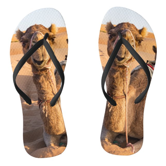 Camel in Oman desert Thongs (Footbed)