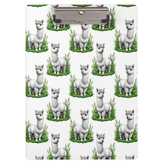 Camel llama Alpaca Pattern Design  Clipboard (Front)