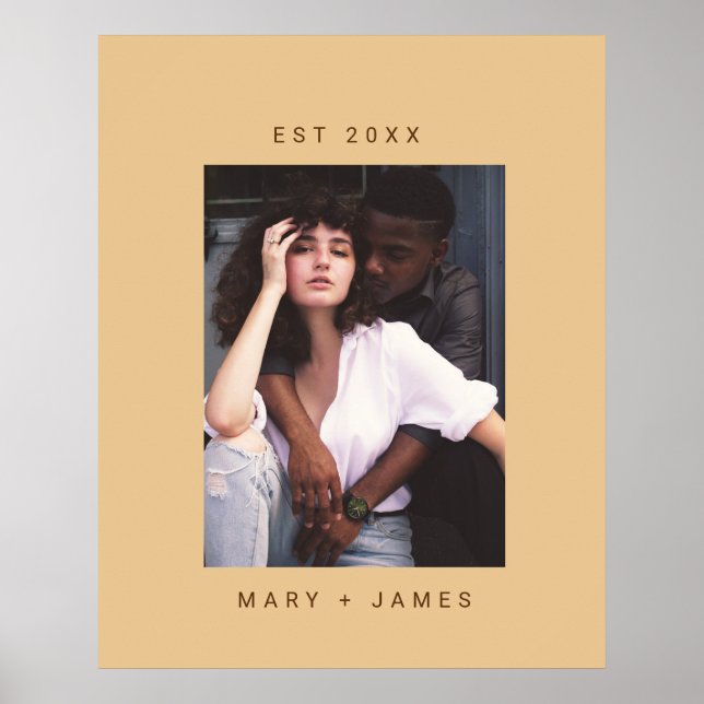 Camel Minimalist Custom Photo Text Poster (Front)