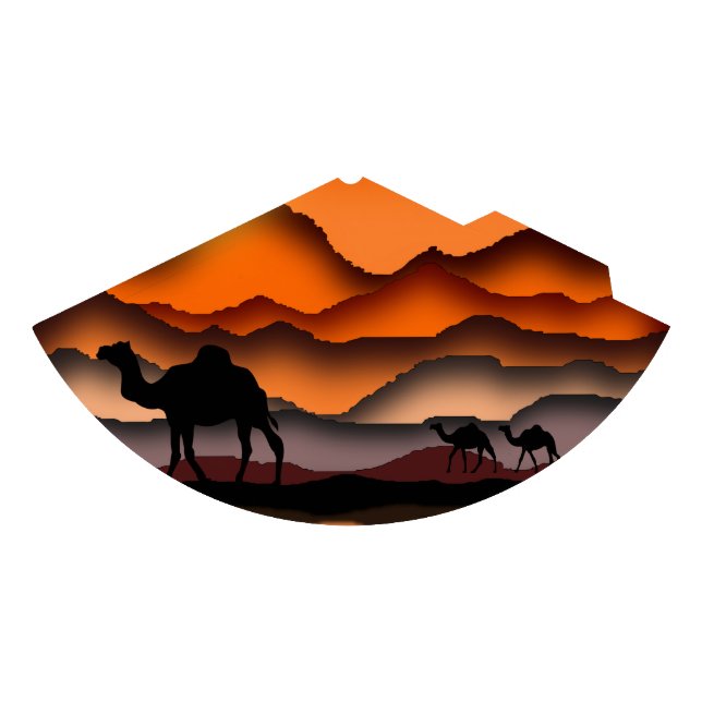 Camel Paper Party Hat Sunset Desert (Front)