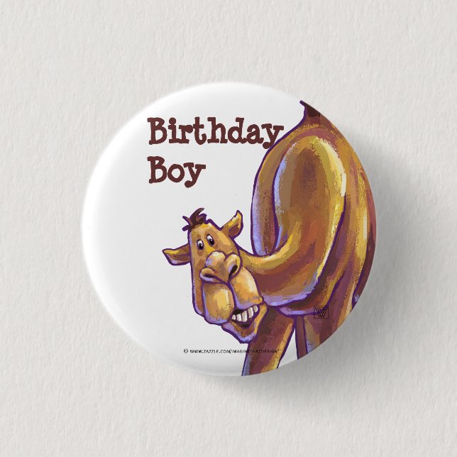 Camel Party Centre 3 Cm Round Badge (Front)