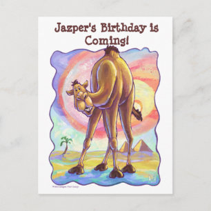 Camel Party Centre Announcement Postcard