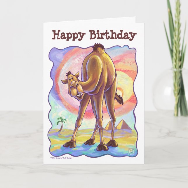 Camel Party Centre Card (Front)