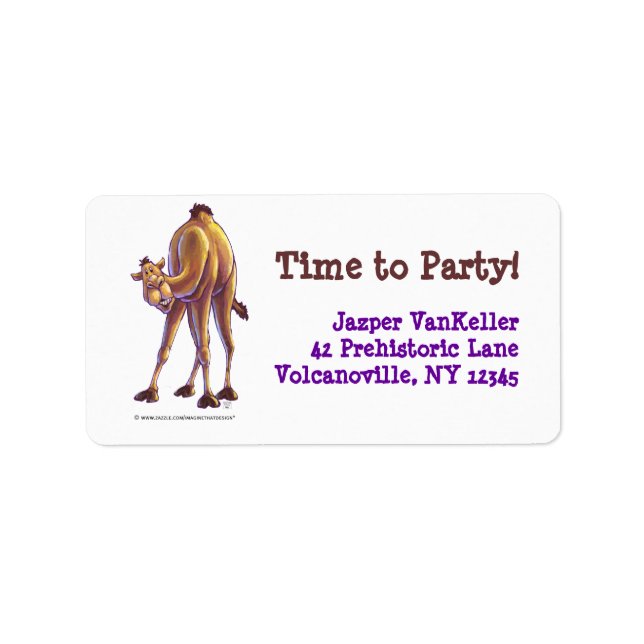 Camel Party Centre Label (Front)