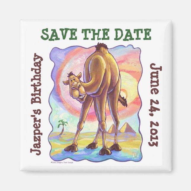 Camel Party Centre Magnet (Front)