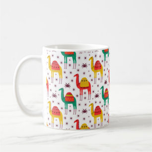 Camel pattern flat colour design coffee mug