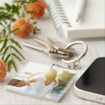 Camel Personalised Photo and Script Text Key Ring<br><div class="desc">Create your own personalised camel beige photo and script white text keychain with this elegant,  modern and simple keychain template. Just add your photos and text. Make your own photo collage keepsake perfect as custom gifts for showing your love.</div>
