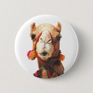 Camel Portrait 6 Cm Round Badge
