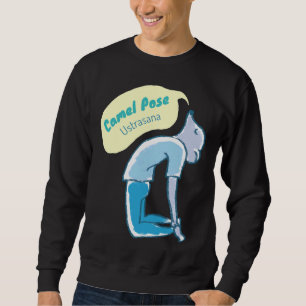 Camel Pose Yoga Mouse Aqua And Blue Sweatshirt