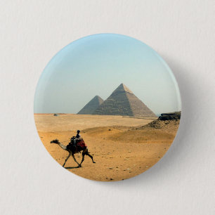 camel pyramid 6 cm round badge