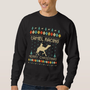 Camel Racing  Ugly Christmas Sweater Vintage Retro