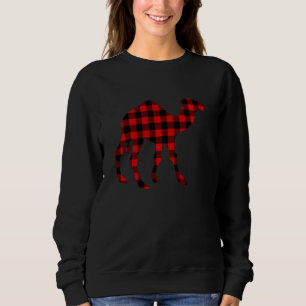 Camel Red Buffalo Plaid Calf Animal Matching Famil Sweatshirt
