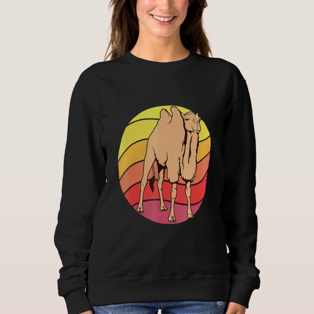 Camel Retro Sunset Camel Camels Sweatshirt (Front)