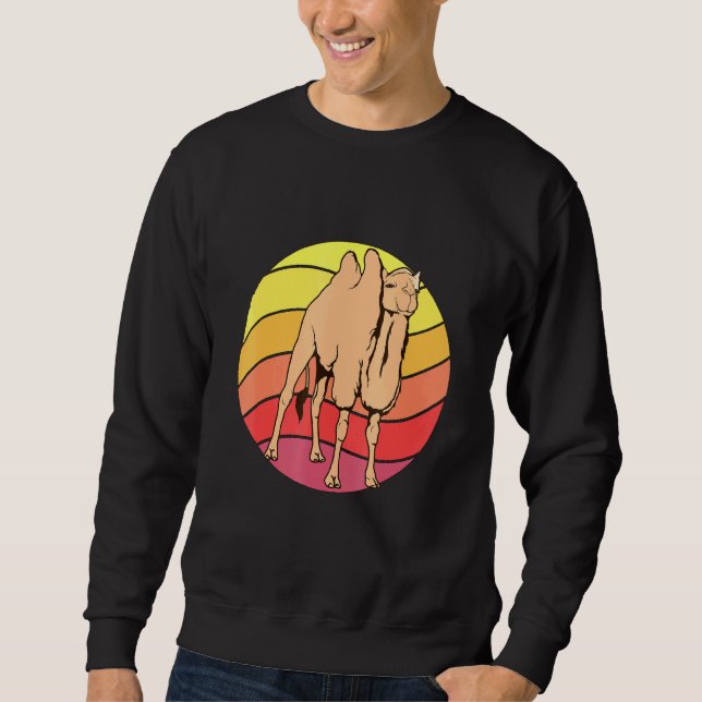 Camel Retro Sunset Camel Camels Sweatshirt (Front)