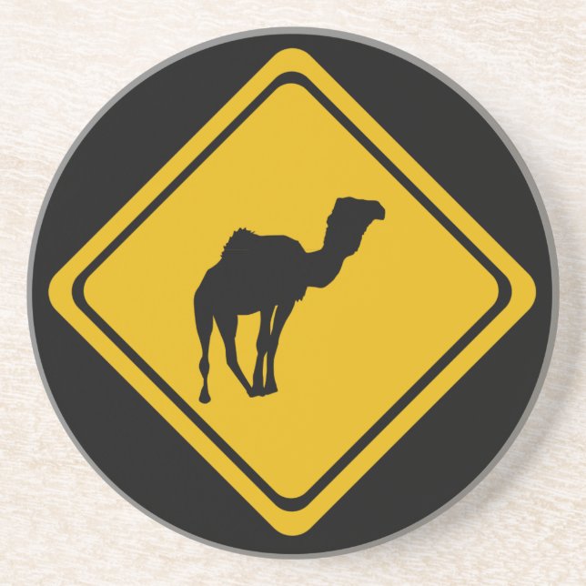 camel road sign coaster (Front)