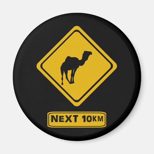 camel road sign magnet (Front)