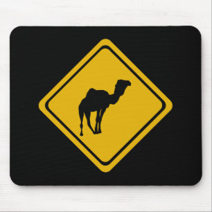 camel road sign mouse pad