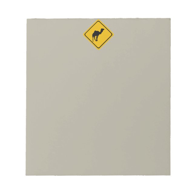 camel road sign notepad (Front)